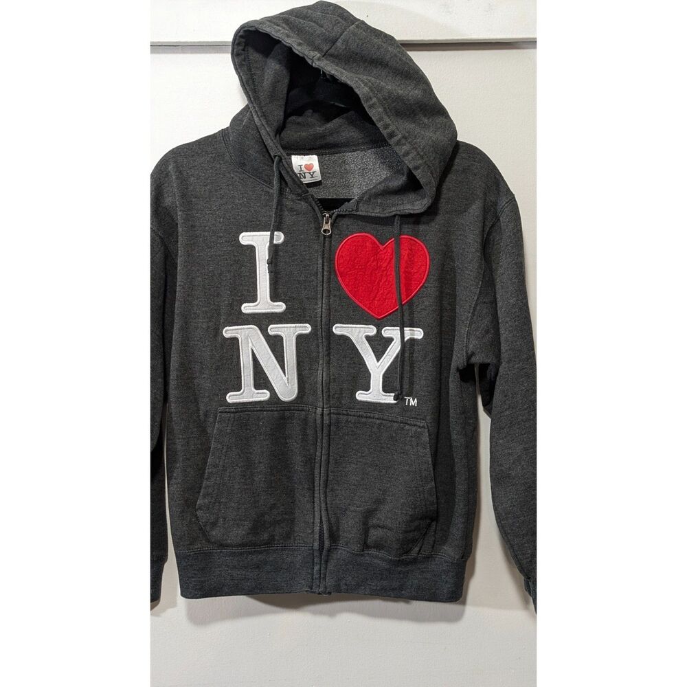 Grey Zip Up Jacket - I Heart NY - Officially Licensed sz. S